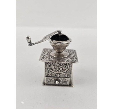 Zilveren miniatuur Koffiemolen