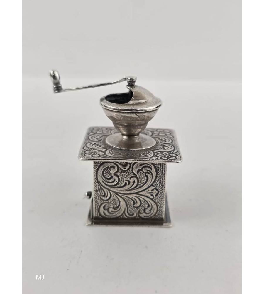 Zilveren miniatuur Koffiemolen