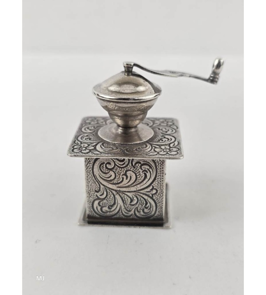 Zilveren miniatuur Koffiemolen