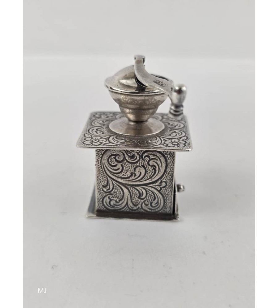 Zilveren miniatuur Koffiemolen