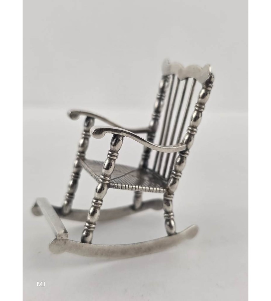 Zilveren miniatuur Schommelstoel
