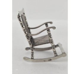 Zilveren miniatuur Schommelstoel