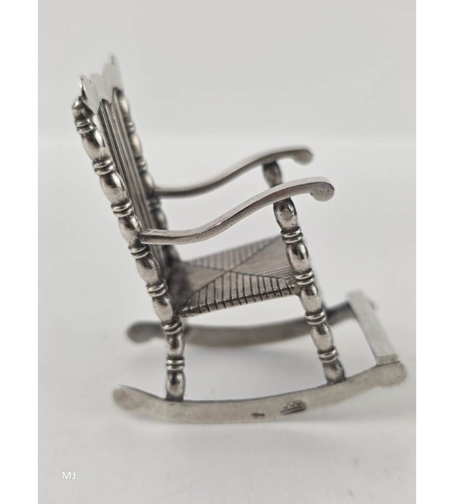 Zilveren miniatuur Schommelstoel