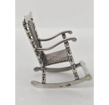 Zilveren miniatuur Schommelstoel