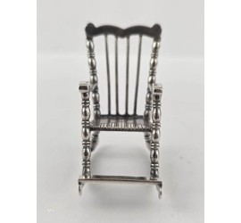 Zilveren miniatuur Schommelstoel