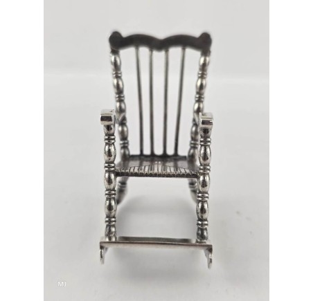 Zilveren miniatuur Schommelstoel