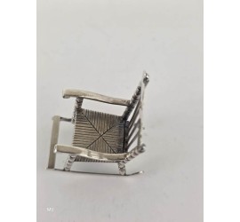 Zilveren miniatuur Schommelstoel