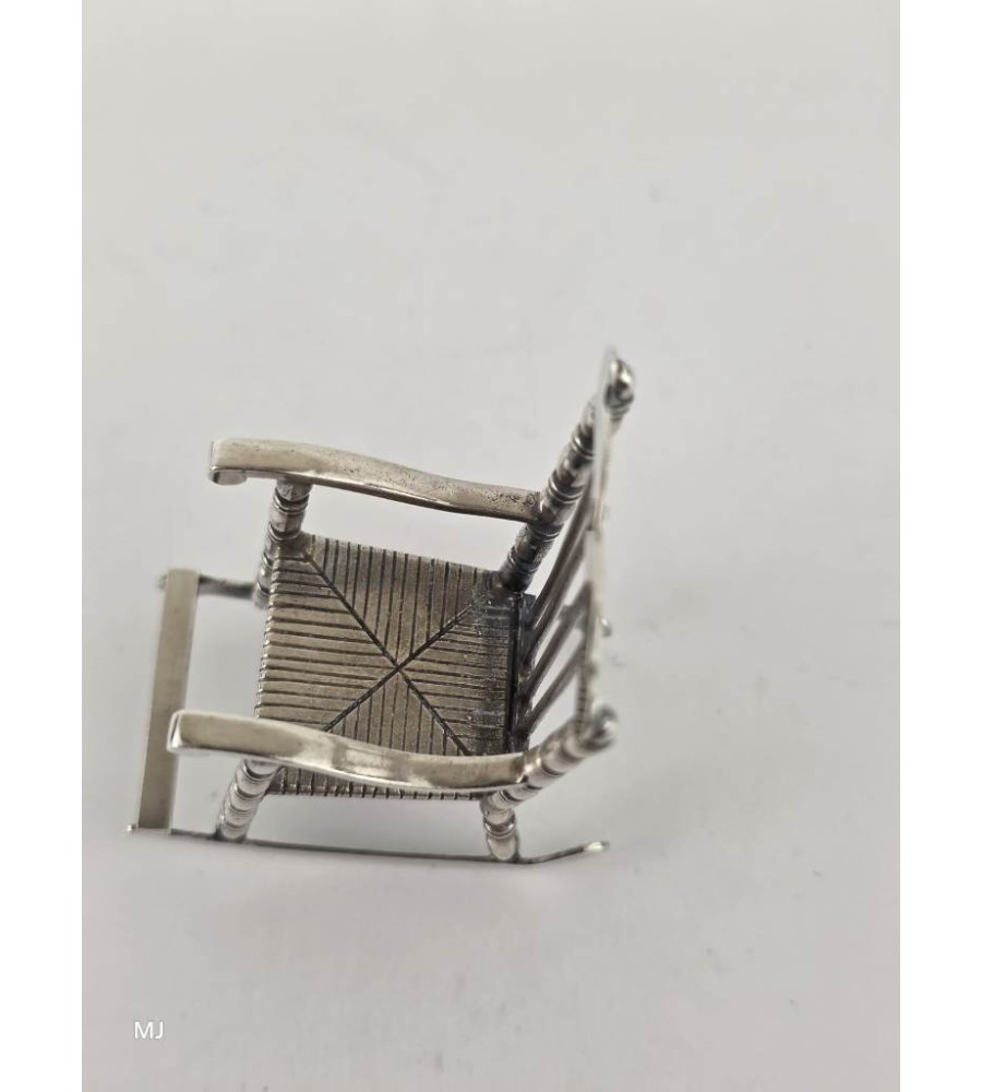 Zilveren miniatuur Schommelstoel