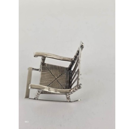 Zilveren miniatuur Schommelstoel