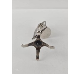 Zilveren miniatuur Vogelkooi