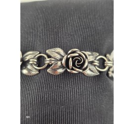 Zilveren Teka roosjes armband