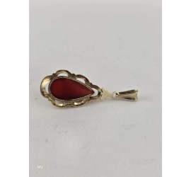 Gouden hanger carneool