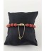 Bloedkoralen armband met gouden slot