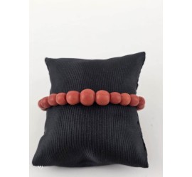 Bloedkoralen armband met gouden slot