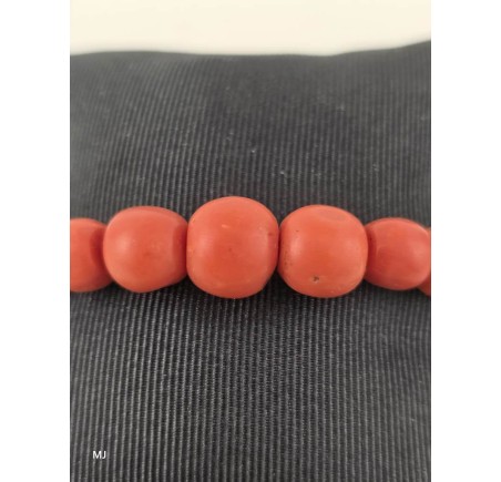 Bloedkoralen armband met gouden slot
