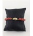 Bloedkoralen armband met gouden slot