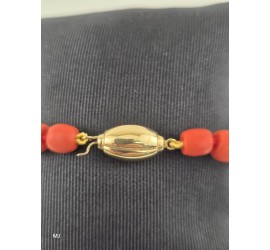 Bloedkoralen armband met gouden slot