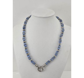Zinzi collier met blauwe kralen