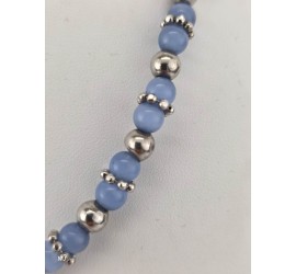 Zinzi collier met blauwe kralen