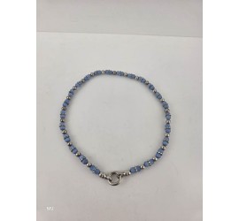 Zinzi collier met blauwe kralen