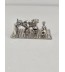 Zilveren miniatuur Boerin met koe