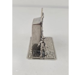 Zilveren miniatuur Poppenkast