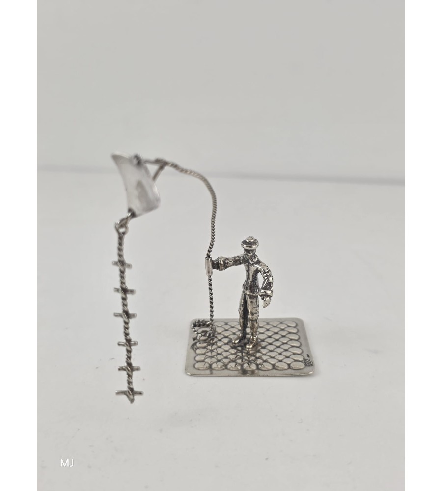 Zilveren miniatuur Man met Vlieger