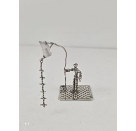 Zilveren miniatuur Man met Vlieger