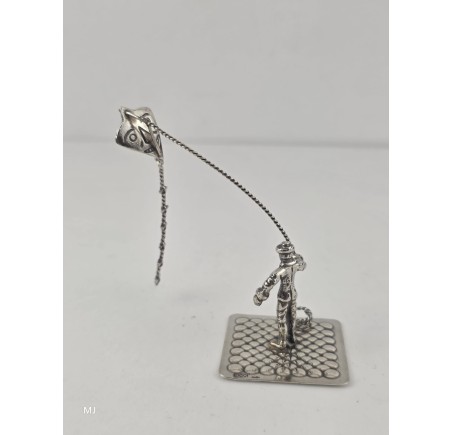 Zilveren miniatuur Man met Vlieger