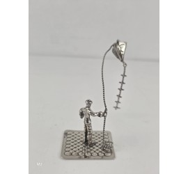Zilveren miniatuur Man met Vlieger