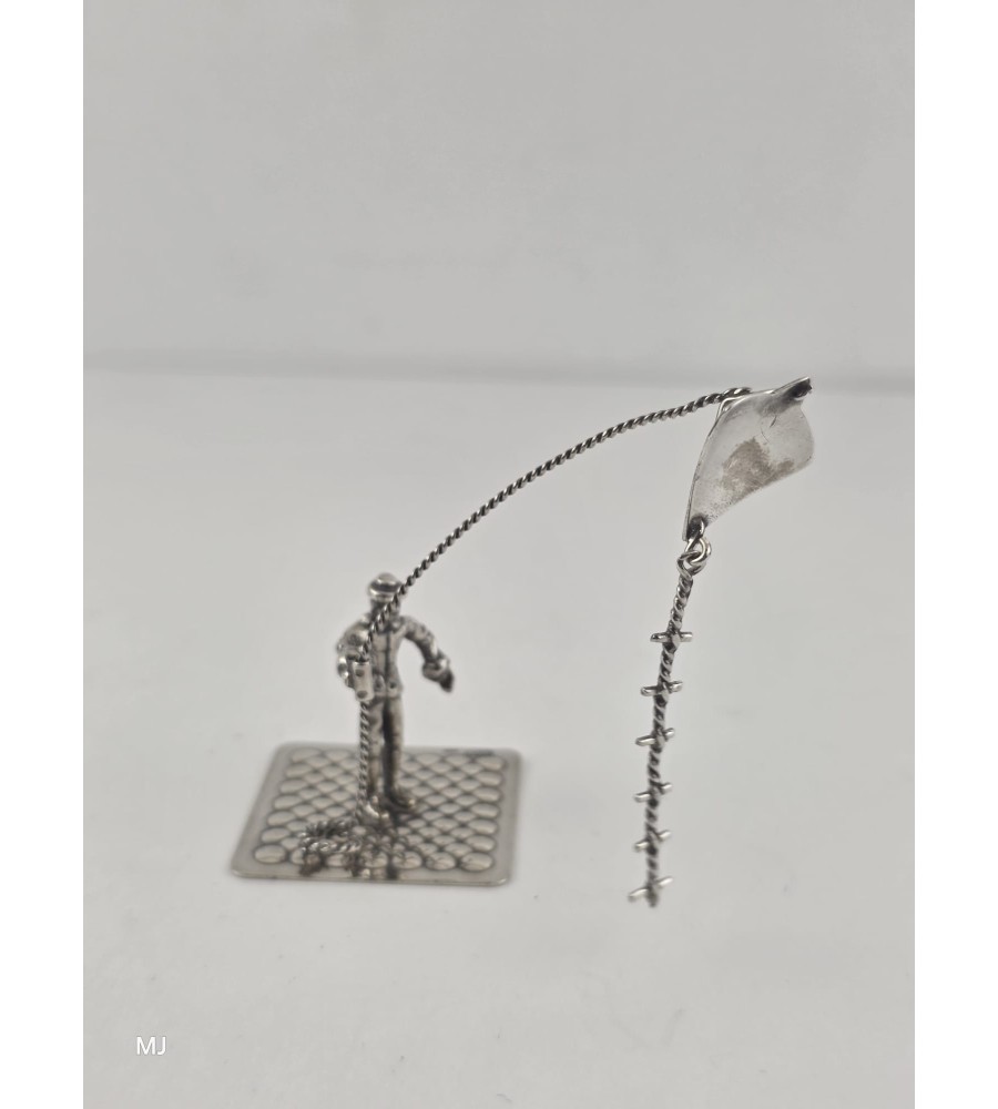 Zilveren miniatuur Man met Vlieger