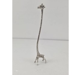 Zilveren miniatuur Giraf
