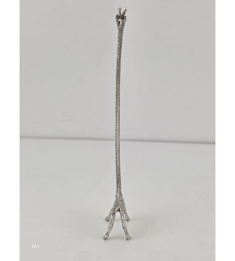 Zilveren miniatuur Giraf
