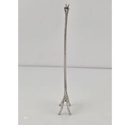 Zilveren miniatuur Giraf