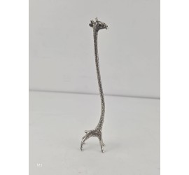 Zilveren miniatuur Giraf
