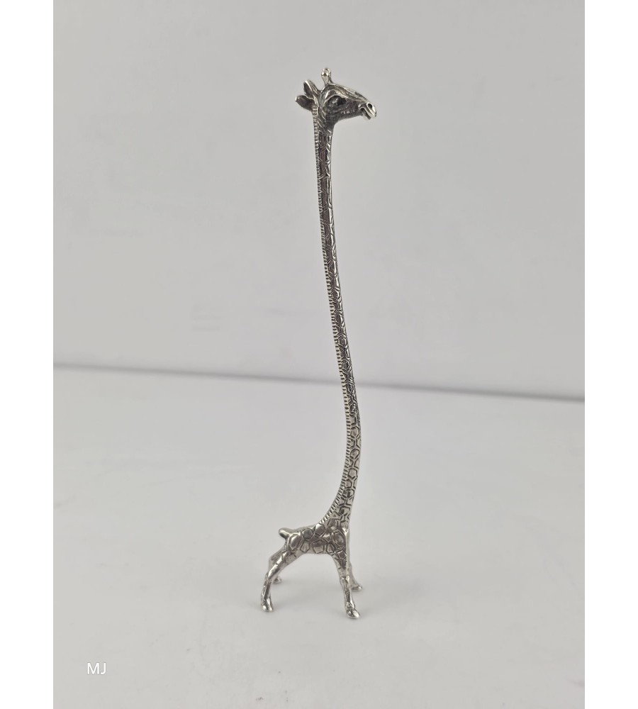 Zilveren miniatuur Giraf