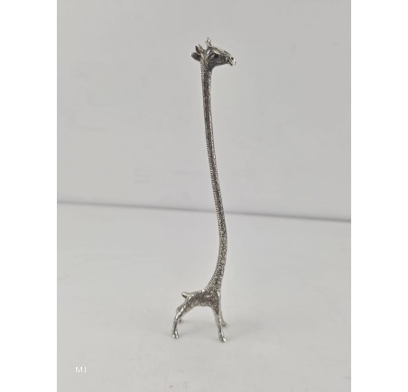 Zilveren miniatuur Giraf
