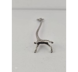 Zilveren miniatuur Giraf