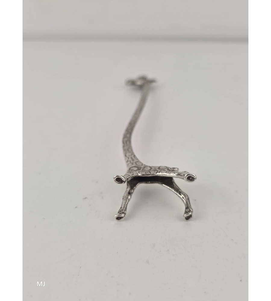 Zilveren miniatuur Giraf