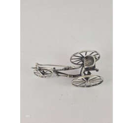 Zilveren miniatuur Historische driewieler fiets