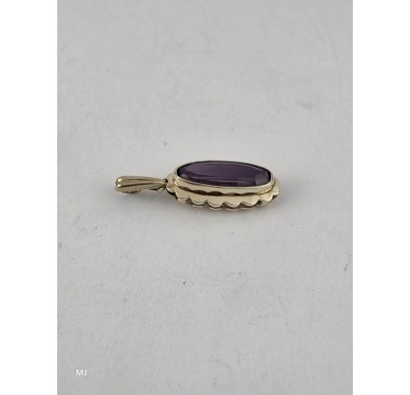 Gouden hanger met amethist