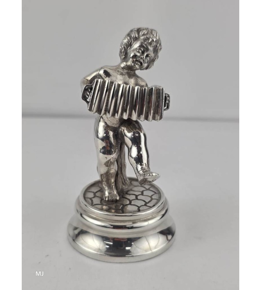 Zilveren miniatuur Jongen met Harmonica