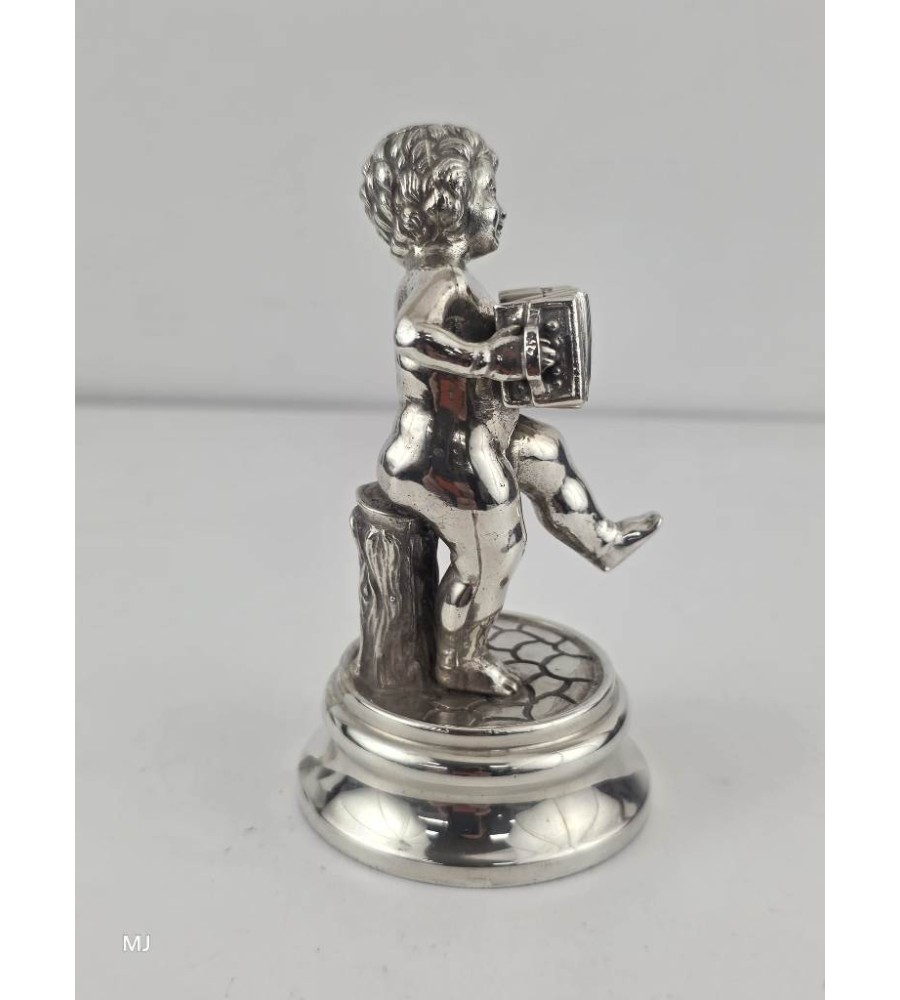 Zilveren miniatuur Jongen met Harmonica