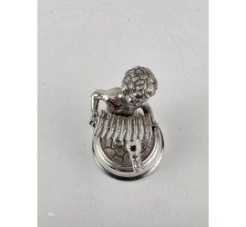 Zilveren miniatuur Jongen met Harmonica