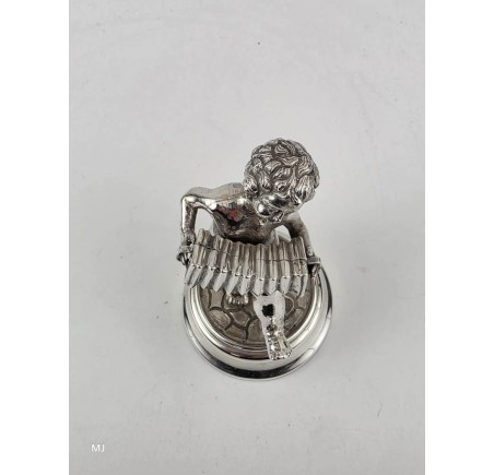 Zilveren miniatuur Jongen met Harmonica