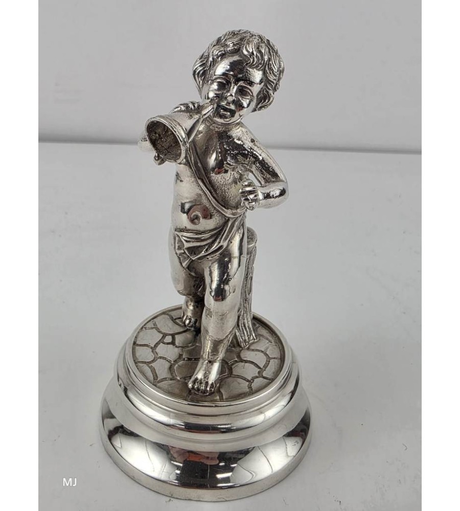 Zilveren miniatuur Jongen met Toeter