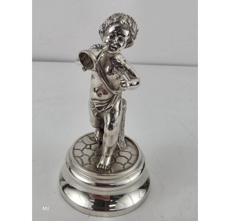Zilveren miniatuur Jongen met Toeter