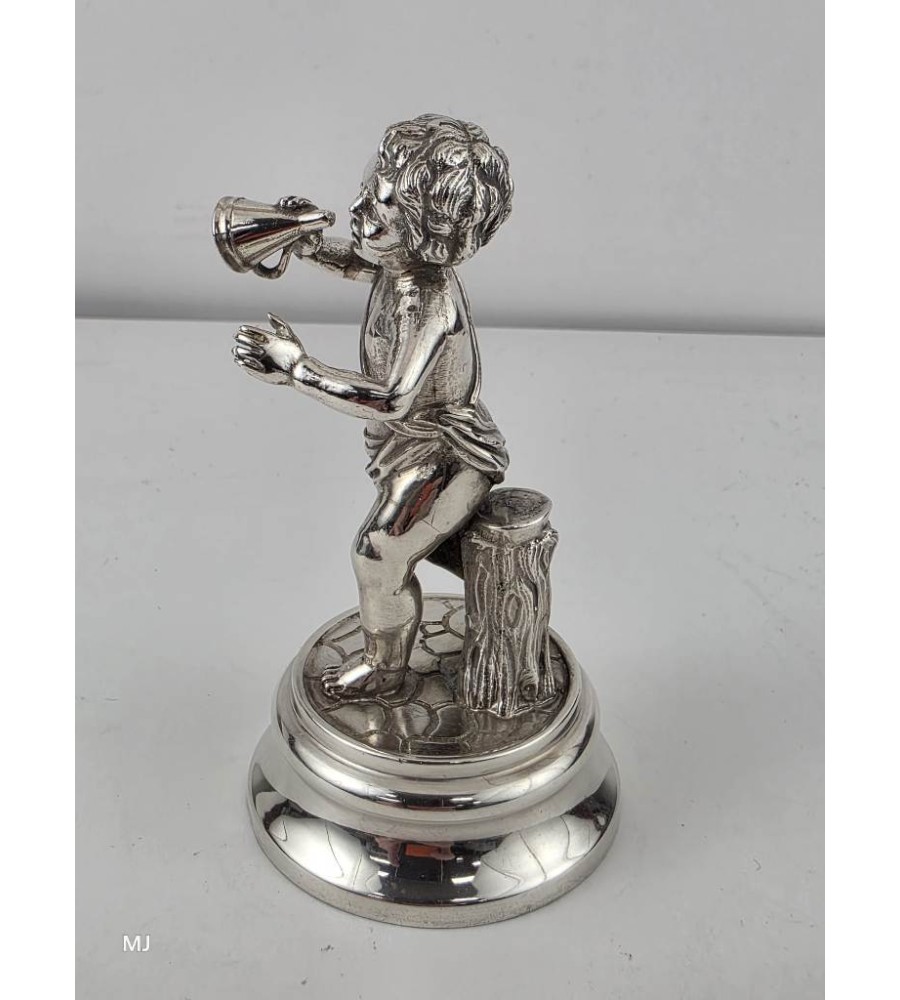 Zilveren miniatuur Jongen met Toeter