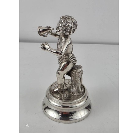 Zilveren miniatuur Jongen met Toeter