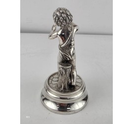 Zilveren miniatuur Jongen met Toeter